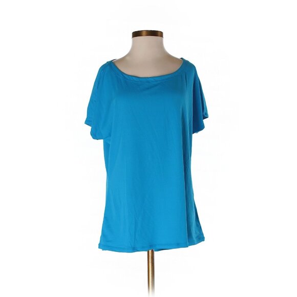 Women Sweaty Betty Active Athletic Teal Blue Tee Shirt Top Size L/XL - Picture 1 of 3